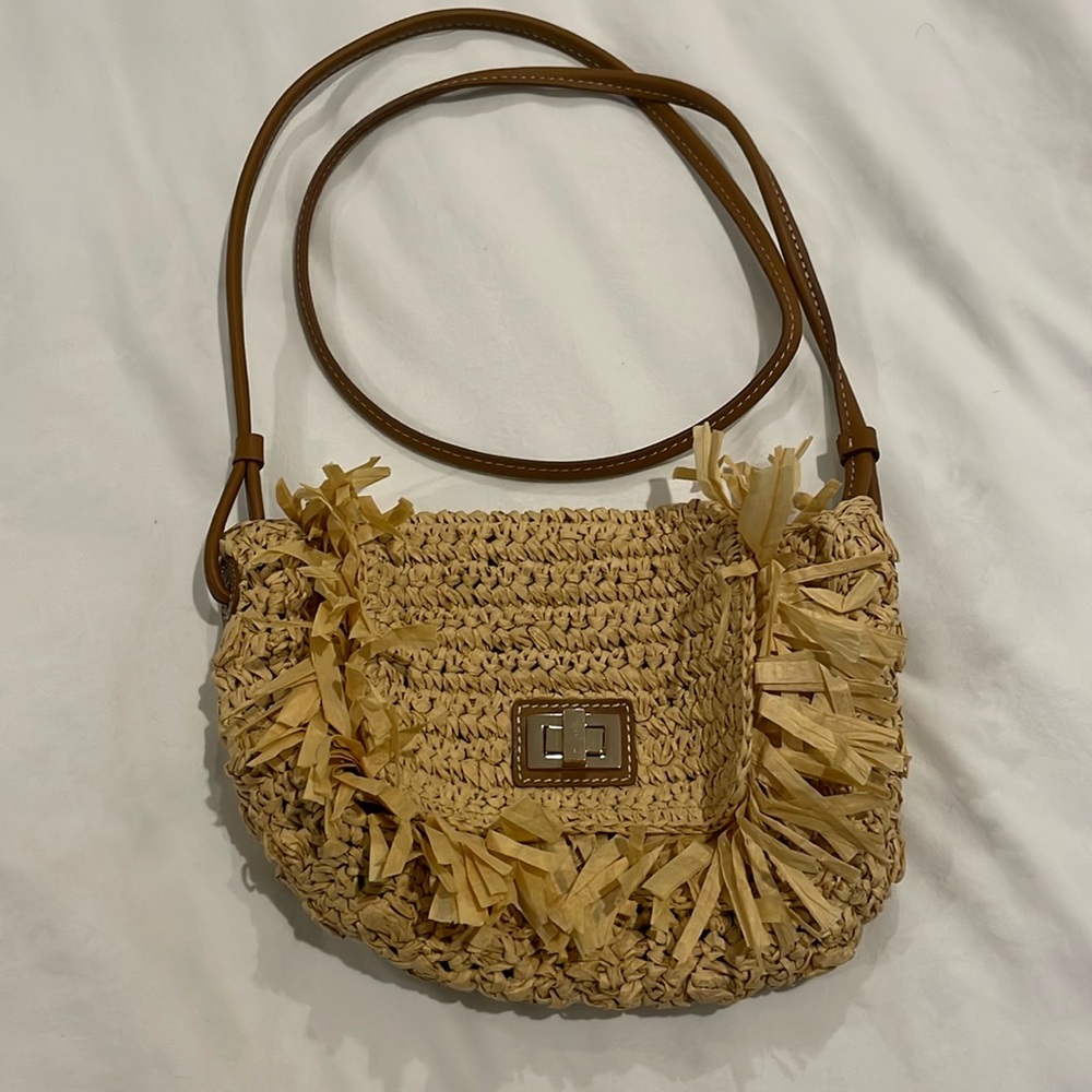 Jcrew Raffia crossbody purse